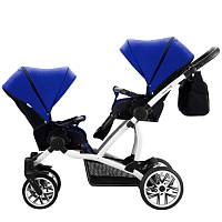Детская прогулочная коляска BEBETTO42 Sport для двойни, шасси серая/SZA
